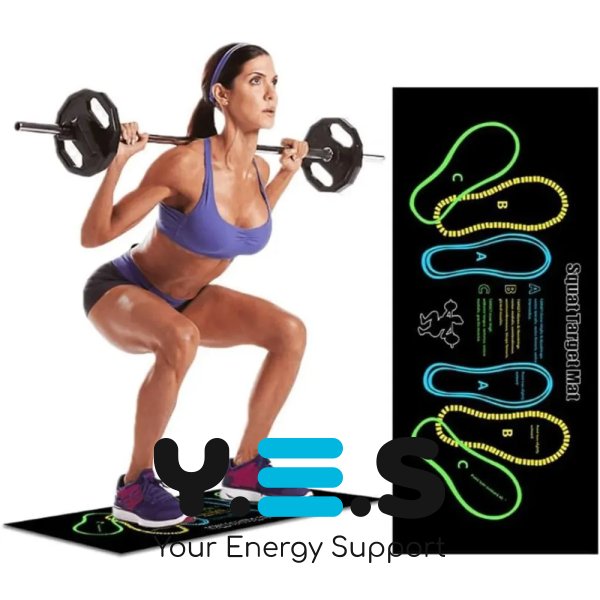 Килимок Clefairy для присідань із напрямною стоп — фітнес-мат для домашніх тренувань і правильної постановки ніг