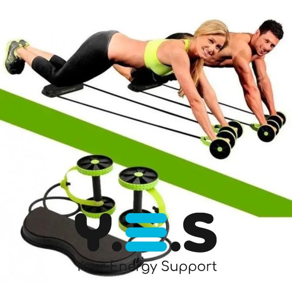 Тренажер REVOFLEX XTREME для всього тіла, 6 рівнів • фітнес-колесо: прес, руки, ноги, спина, сідниці