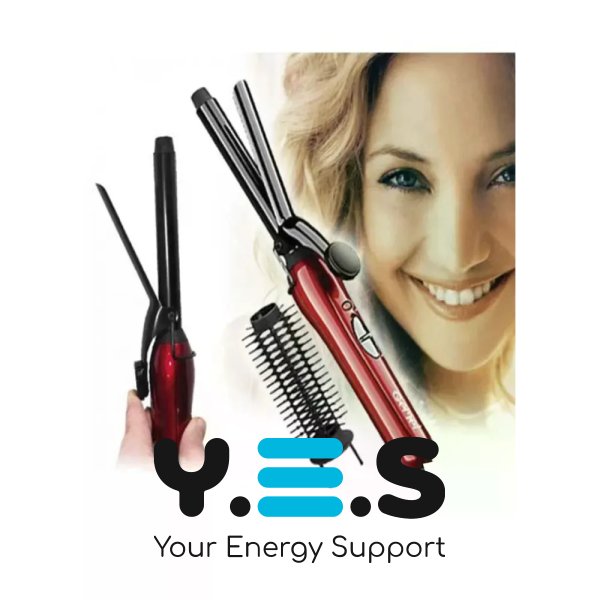 Плойка-щітка 2-в-1 GEMEI GM-2906: завивка, укладання й об’єм, керамічне покриття