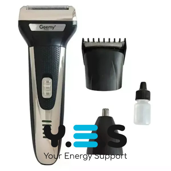 GEEMY GM-598 3-в-1: машинка для стрижки, електробритва та тример для носа/вух, акумуляторна