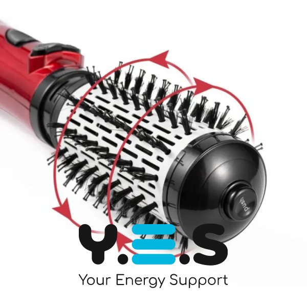 Фен-щітка стайлер GEMEI GM-4829 з обертовими насадками, 800 Вт: сушіння, укладання, вирівнювання, об’єм