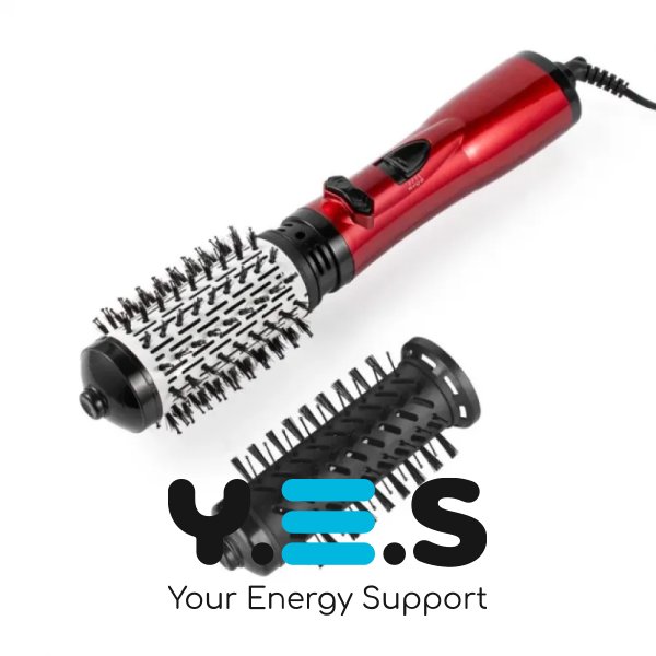 Фен-щітка стайлер GEMEI GM-4829 з обертовими насадками, 800 Вт: сушіння, укладання, вирівнювання, об’єм