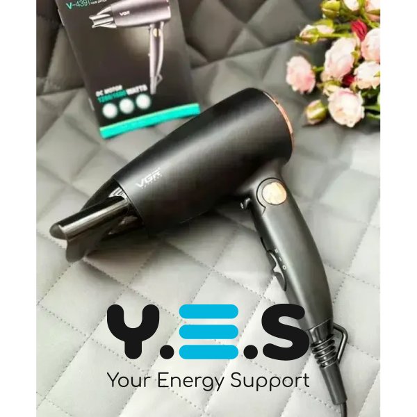 Дорожній складаний фен VGR V-439 1600W з холодним обдувом і насадкою-концентратором