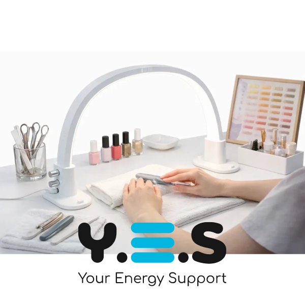 Настільна LED лампа F-686 біла для салону краси: манікюр, косметолог, бровіст, робота майстра