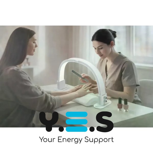 Настільна LED лампа F-686 біла для салону краси: манікюр, косметолог, бровіст, робота майстра