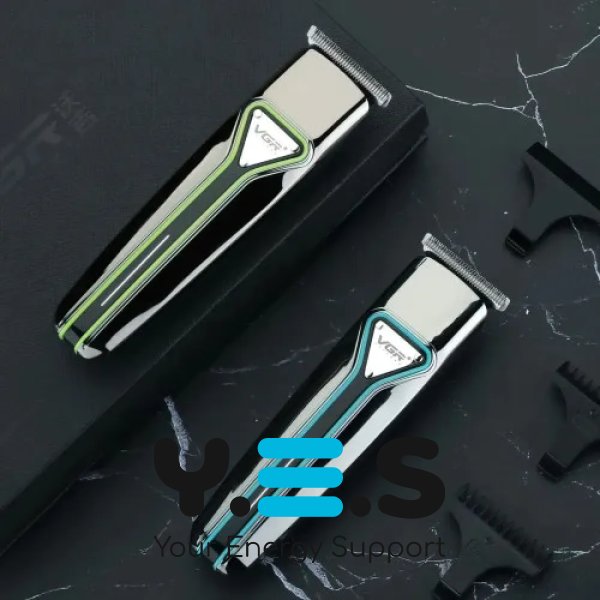 Машинка-тример VGR V-008, акумуляторна USB, для волосся/бороди/вусів, LED, насадки