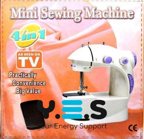 Портативна міні швейна машинка SM-202A 4в1 для дому: мережа/батарейки/педаль