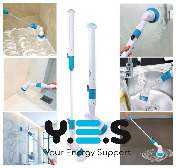 Електрощітка Spin Scrubber з насадками для прибирання та чищення всіх поверхонь