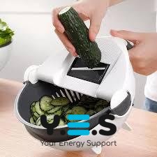 Овочерізка-мультислайсер WET BASKET 9в1 з кошиком: ручна терка-шинковка з ємністю