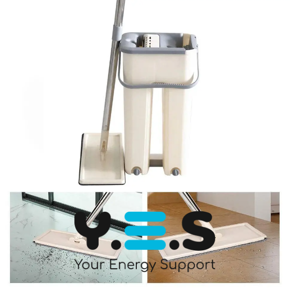 Швабра з мікрофібри з віджимом і відром Scratch Cleaning Mop Cleaner 360 (ледарка)