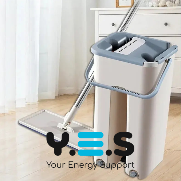 Швабра з мікрофібри з віджимом і відром Scratch Cleaning Mop Cleaner 360 (ледарка)