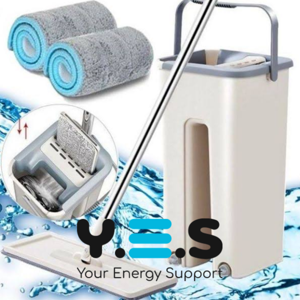 Швабра з мікрофібри з віджимом і відром Scratch Cleaning Mop Cleaner 360 (ледарка)