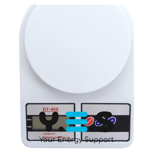 Кухонні електронні ваги DT 400 до 10 кг з LCD-дисплеєм, білі