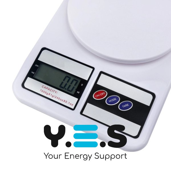 Кухонні електронні ваги DT 400 до 10 кг з LCD-дисплеєм, білі