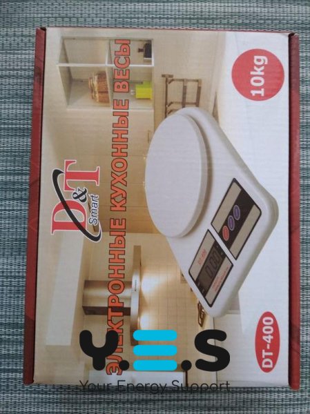 Кухонні електронні ваги DT 400 до 10 кг з LCD-дисплеєм, білі