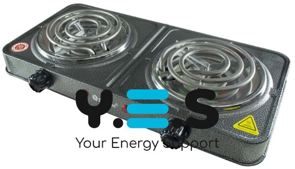 Настільна електроплита Domotec MS-5802, 2 конфорки, компактна для кухні