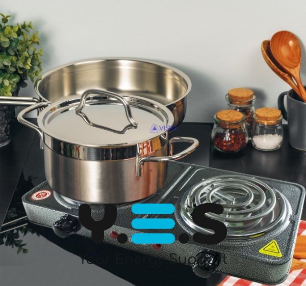 Настільна електроплита Domotec MS-5802, 2 конфорки, компактна для кухні