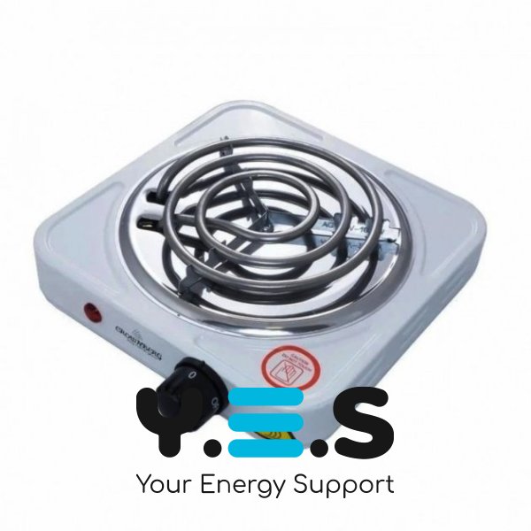 Електроплита настільна Crownberg CB-3740, 1 конфорка спіральна, біла