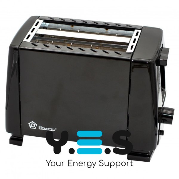 Тостер Domotec MS-263, 650 Вт, 6 ступенів підсмаження, чорний