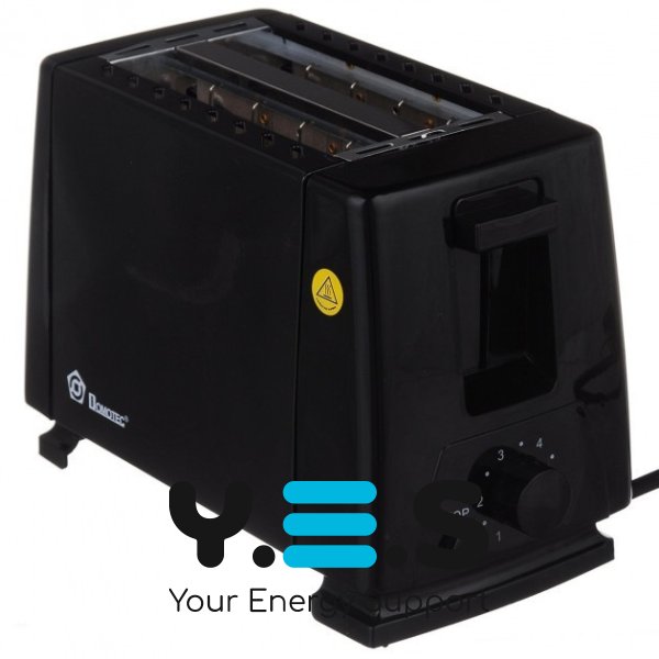 Тостер Domotec MS-263, 650 Вт, 6 ступенів підсмаження, чорний