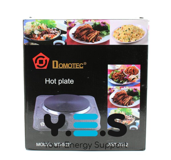 Настільна електроплита Domotec MS-5811 дискова, 1 конфорка, 1500 Вт