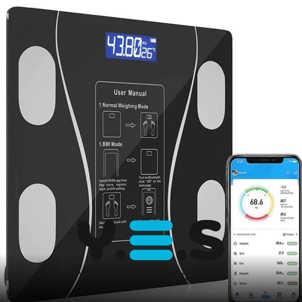 Розумні підлогові Bluetooth смарт-ваги з додатком для смартфона, до 180 кг