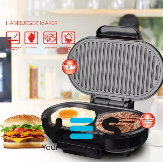 Електричний притискний гриль RAF 245 Burger Maker 750W для бургерів і сендвічів, котлетниця