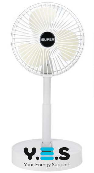 Портативний складаний міні вентилятор Telescopic Folding Fan для дому/столу, USB-зарядка