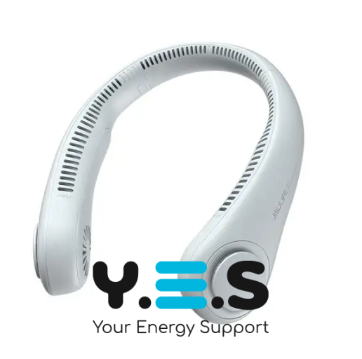 Безлопатевий портативний вентилятор-охолоджувач на шию, 3 режими обдуву для обличчя й шиї