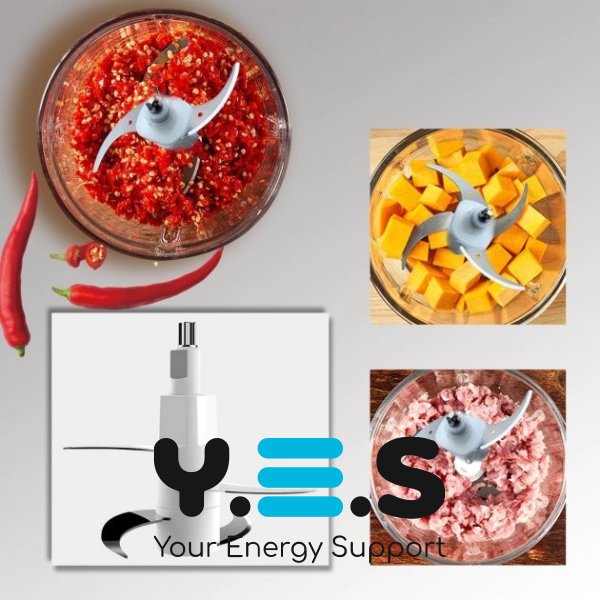 Електроблендер-подрібнювач «Молнія» металевий, подвійні леза з нерж. сталі, 1000 Вт