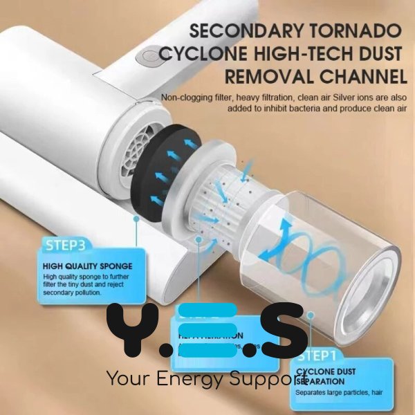 Портативний бездротовий УФ пилосос Mite Remover від кліщів для матраців, подушок, іграшок, меблів