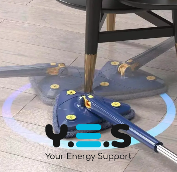 Інноваційна трикутна швабра Triangle MOP з віджимом і поворотом 360°, регульована