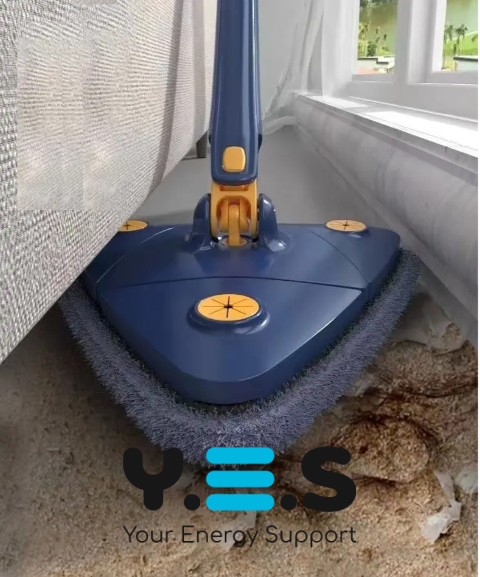 Інноваційна трикутна швабра Triangle MOP з віджимом і поворотом 360°, регульована