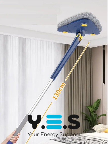 Інноваційна трикутна швабра Triangle MOP з віджимом і поворотом 360°, регульована