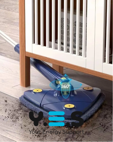 Інноваційна трикутна швабра Triangle MOP з віджимом і поворотом 360°, регульована
