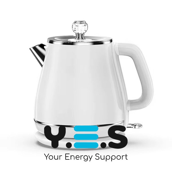 Електрочайник Elegant 1830 з нержавіючої сталі, електричний, кольори: білий/сірий/синій/зелений