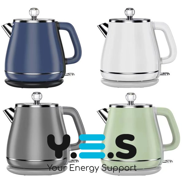 Електрочайник Elegant 1830 з нержавіючої сталі, електричний, кольори: білий/сірий/синій/зелений