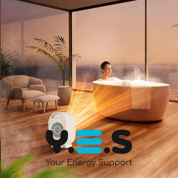 Портативний настільний обігрівач AIR HEATER 1200W — міні тепловентилятор з керамічним нагрівачем (906-219)