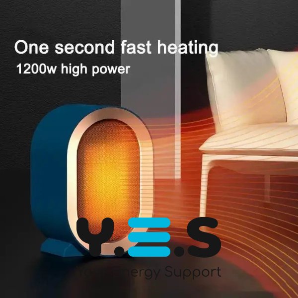 Портативний настільний обігрівач AIR HEATER 1200W — міні тепловентилятор з керамічним нагрівачем (906-219)