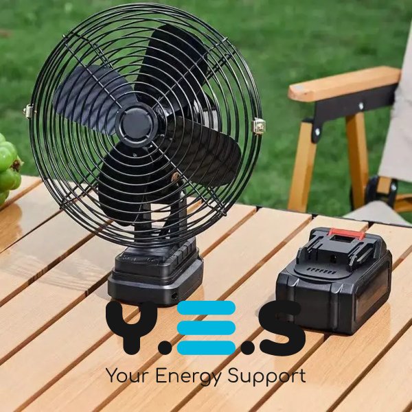 Акумуляторний переносний вентилятор 8" VAP-8 21V з 2 акумуляторами