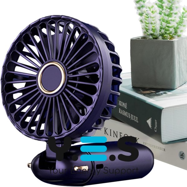Міні-вентилятор N15 з цифровим дисплеєм і підставкою, акумуляторний, 5 швидкостей