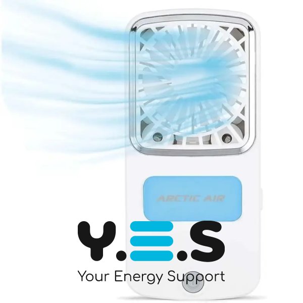 Портативний ручний міні-вентилятор ARCTIC COLD Pocket Chill з LED-підсвіткою та USB-зарядкою