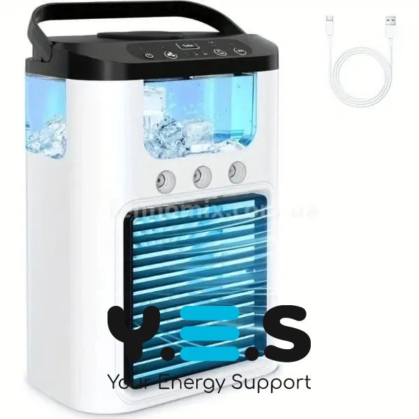 USB міні кондиціонер Ice Cooler XL-1346: настільний вентилятор-зволожувач 560 мл, LED-підсвітка