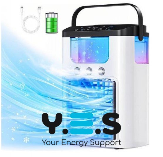 USB міні кондиціонер Ice Cooler XL-1346: настільний вентилятор-зволожувач 560 мл, LED-підсвітка