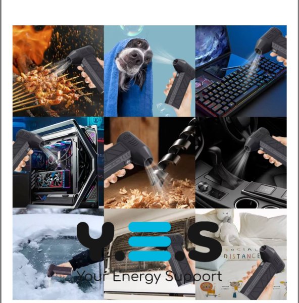 Автомобільний турбовентилятор для пилу 130000 об/хв, портативний повітродув акумулятор 8000 мА·г