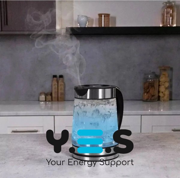 Електрочайник Hoffmans HM-2515 2,2 л скляний для чаю та кави, 1800 Вт