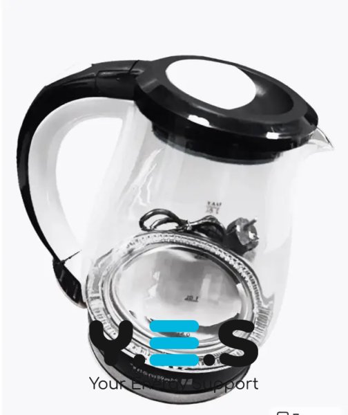 Електрочайник Hoffmans HM-2537 зі скла 2,0 л, дисковий нагрів, 2000 Вт