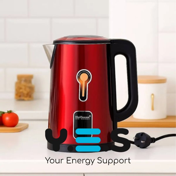 Електрочайник Hoffmans HM-2538 2,5 л — сталевий корпус, швидке кип’ятіння, 1800 Вт