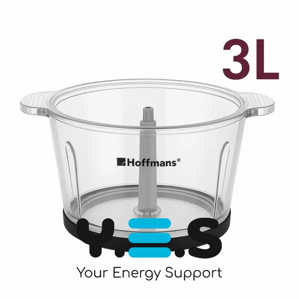 Електроподрібнювач Hoffmans HM-8857 для кухні, універсальний, чаша 3 л, 1800 Вт