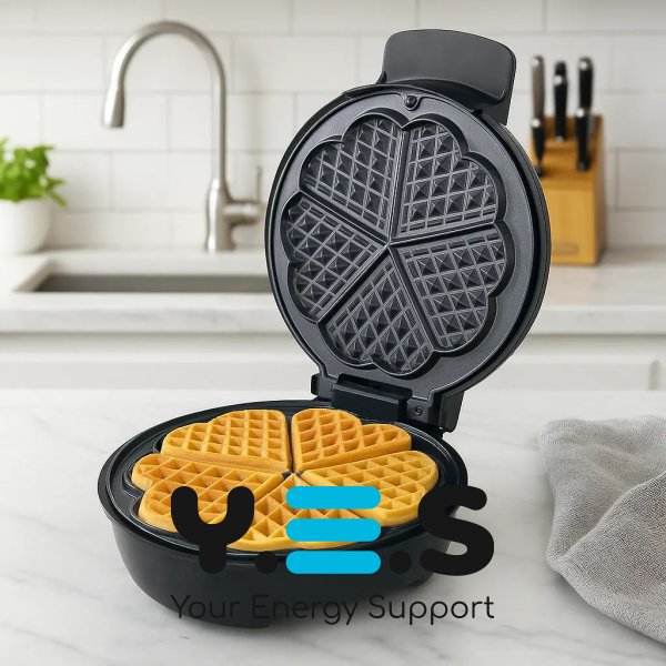 Електровафельниця Hoffmans HM-3024 1000W з антипригарним покриттям і швидким нагріванням